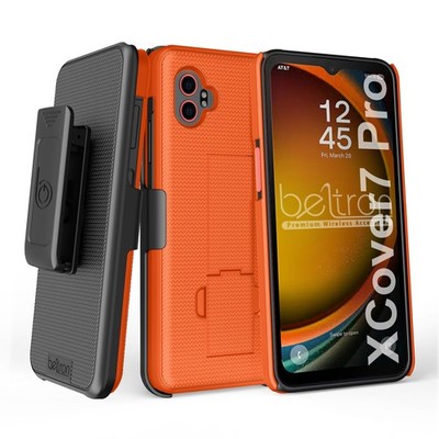 BELTRON Galaxy XCover7 Pro G766 Heavy Duty Case with Swivel Belt Clip Holster