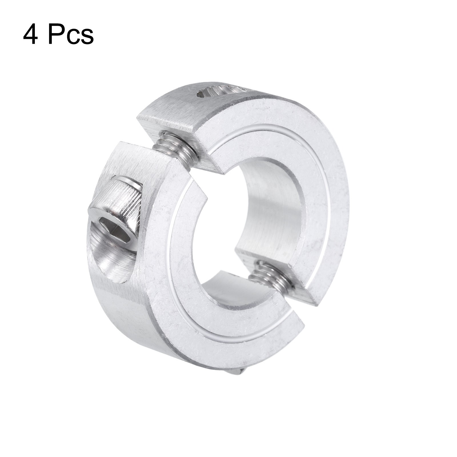 4pcs Double Split Shaft Collar 3/4" Bore Aluminum Clamping Collar 1-1/2" OD