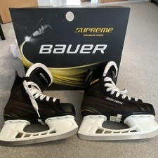 Bauer Supreme 140 Youth Ice Hockey Skates UK Size 1.5 Black/White Lace w/ Box