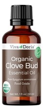 Viva Doria Clove Bud Essential Oil, USDA Certified 1 Fl Oz Pack of 1