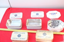 boite vintage vide lot vichy pastilles  décor ancienne boutique