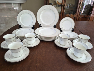 6 Noritake China Silver Palace 5pc Piece Place Settings - 30pcs Total - 4773