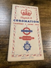 ELIZABETH R CORONATION MAP OF LONDON TUESDAY 2ND JUNE 1953  - LONDON TRANSPORT