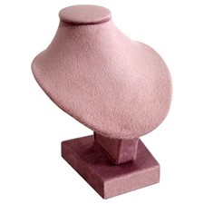 Mini Pendant Jewelry Display Stand Bust White PU Holder Black Velvet Pink