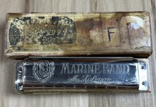 Harmonica Hohner Marine Band 1896 Germany Key of F Original Box