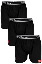 x3 Mens Boxer Shorts Cotton Everyday Comfort Durable Black Underwear S M L XL