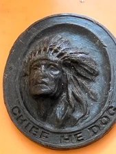 Edwin A. Morris Antique Medallion Plaque – Native American Chief He Dog Art