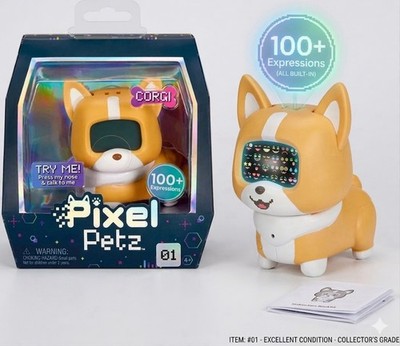 Pixel Petz Corgi Interactive Digital Pet Dog Works 100+ Expressions New In Box