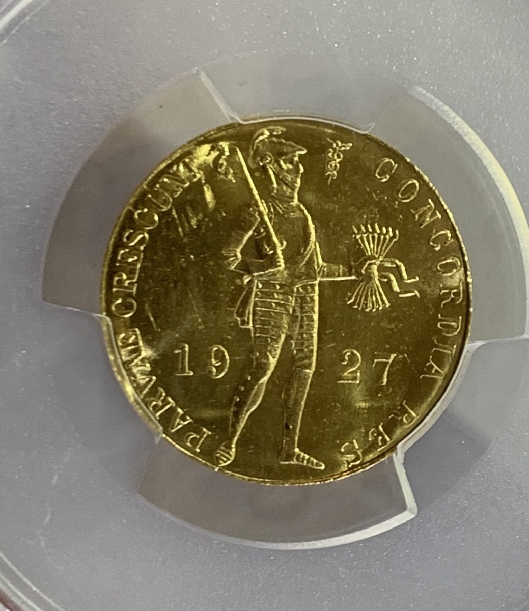 💥1927 Netherlands 1 DUCAT PCGS MS63 Gold ⭐ | eBay