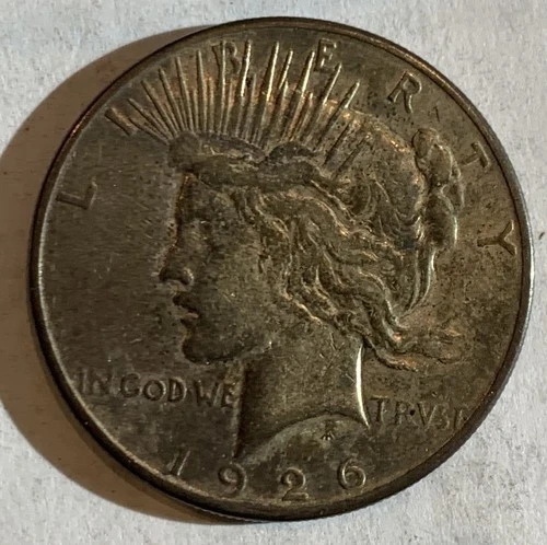 ⭐ 1926 S US PEACE DOLLAR SILVER COIN, XF ⭐