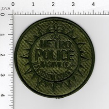 NASHVILLE ( SUBDUED GREEN ) COLLECTIBLE METRO POLICE TENNESSEE EMBROIDERED PATCH