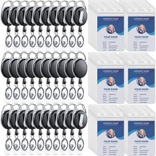 Heavy Duty Retractable Badge Holder Reel with Belt Clip Keyring and Waterproo...