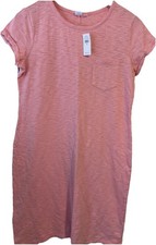 Gap Jersey T Shirt Small Dress 100% Cotton Textured Heather Pink NWT 90s Style