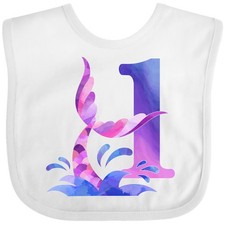 Inktastic 1st Birthday Mermaid Tail Baby Bib Birthdays 1 Turning Babys My Splash