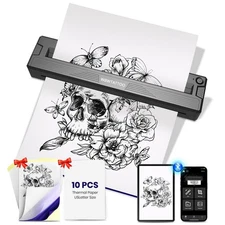 Tattoo Stencil Printer Machine,2026 Upgraded Portable Thermal Wireless Blueto...