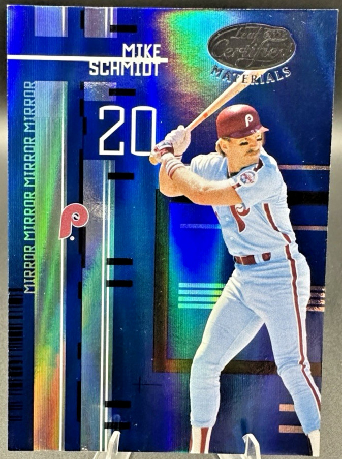 2004 Leaf Mike Schmidt #195 Certified Materials Mirror Blue /50