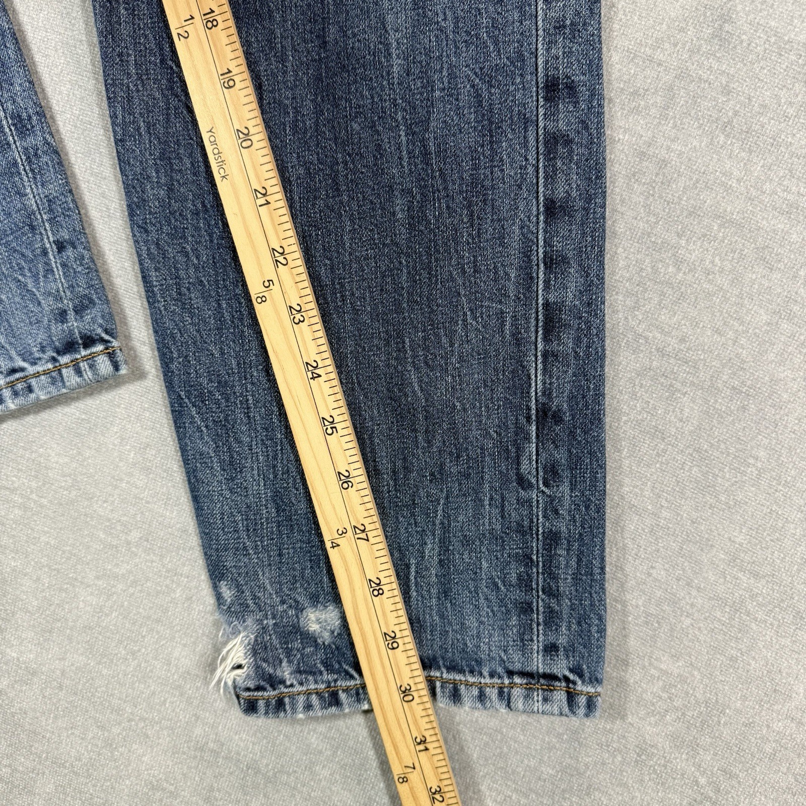 Diesel Jeans Men 36x30 Blue Mharky Slim Skinny Factory Distressed Rockstar 080AG thumbnail 11