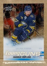 2019-20 Rasmus Asplund Upper Deck Clear Cut Young Guns Rookie Card #475. rookie card picture