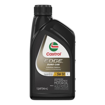 Castrol Edge Euro 5W-30 Advanced Full Synthetic Motor Oil 1 Quart Pack of 6
