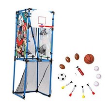 5-in-1 Multi-Sport Toss Game Set - Play Football, Baseball, Basketball,