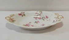 Haviland Limoges Relish 8 1/2" Schleiger 241 Variant Pink Apple Blossoms Dish