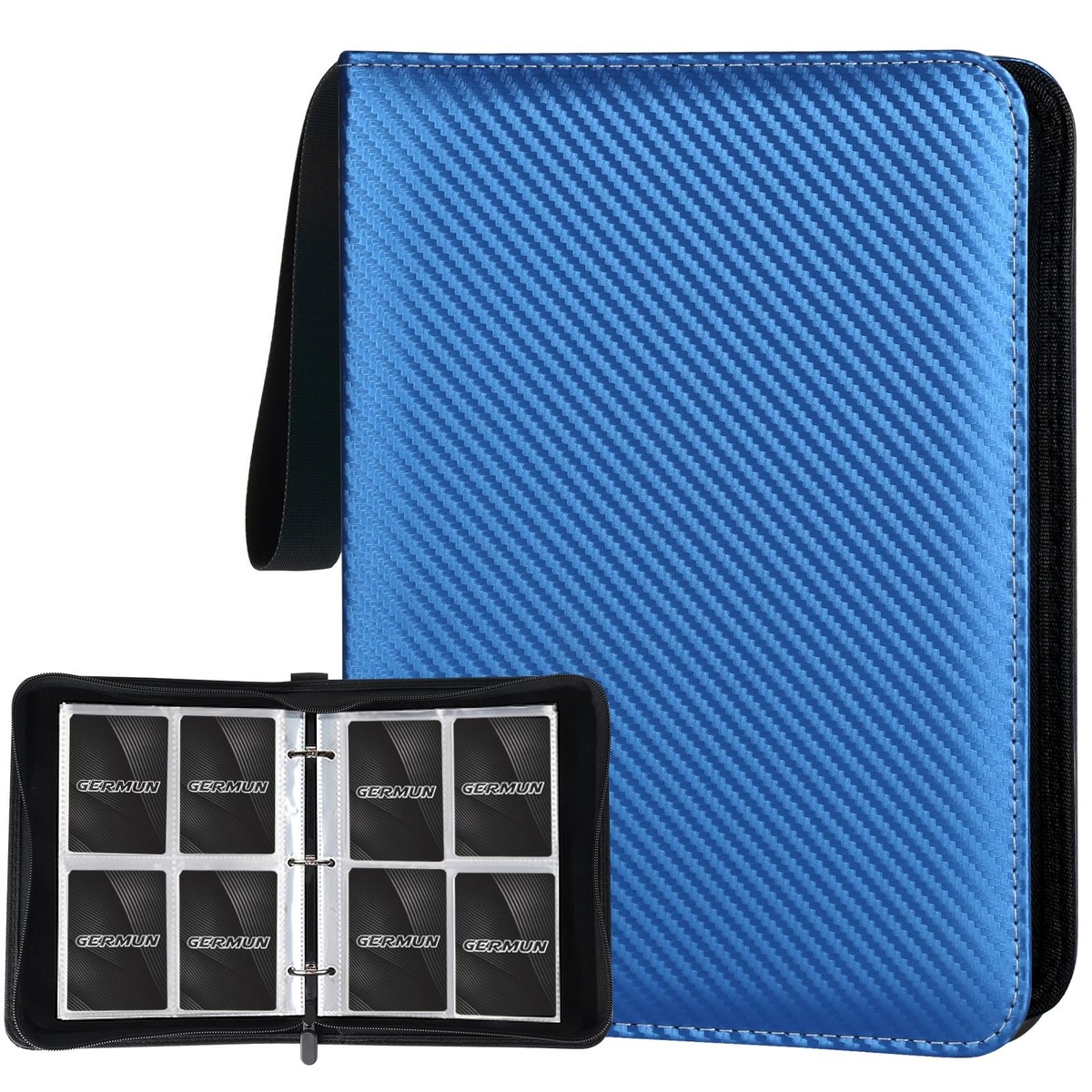 card zipper binder 9-Pocket Black 360 Top-Loader Card Binder with Zipper – Calipokehouse main image 1