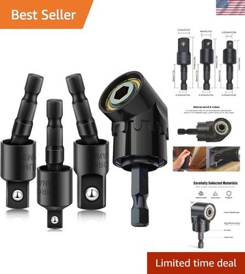 Efficient 4-in-1 Right Angle Drill Adapter Set   Access Tight Spaces with Ease