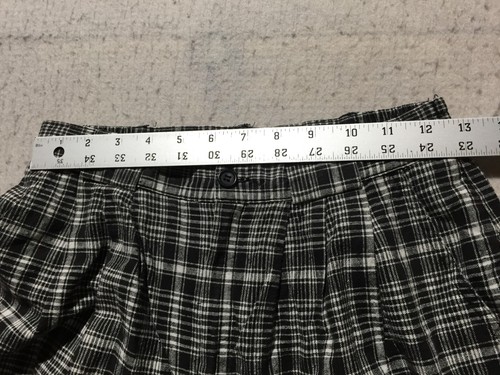 Fundamental Things Linen Shorts Petite 8 8P Black White Check Elastic Pockets - Picture 8 of 10