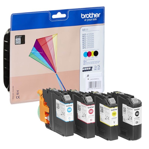 4 Original Brother Druckerpatronen LC-223 Valbpdr FüR MFC-J 5625 Dw Multipack-image