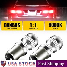 Pair Super Bright LED Tail Brake Lights Red 1157 7528 2357 Anti Hyper Flash Bulb