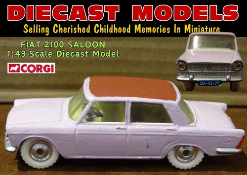 Corgi Toys - Fiat 2100 Saloon Red 232 Vintage Toy Car for Restoration Spares 7427265057946