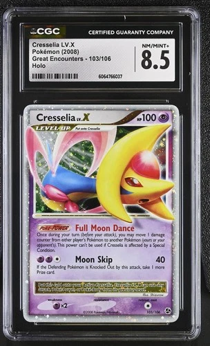 CGC 8.5 Cresselia LV.X 2008 Great Encounters 103/106 Holo Pokemon Card