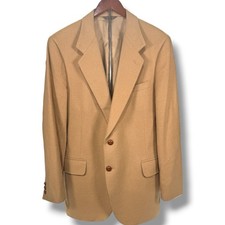 Vintage Kuppenheimer Men’s 100% Wool Blazer Sport Coat Camel Tan Made in USA