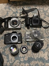 Film Camera Lot Parts Lot - Canon, Nikon Vivitar Minolta Petri Broken Lenses