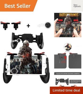 Portable Gamepad for Mobile: Finger Triggers & Joystick Set for PUBG & more
