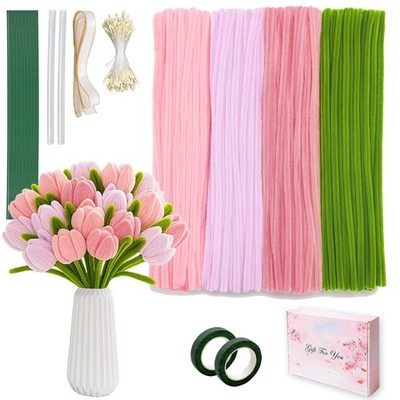 400 PCS Pipe Cleaners Craft Bulk,4 Assorted Colors Chenille Stems f... Fast Ship