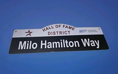 Milo Hamilton Way Metal Tin Sign Hall of Fame District Houston Astros  