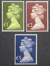 GR BRITAIN #773-75 QEII High Value Machin Definitives set of 3, Mint NH