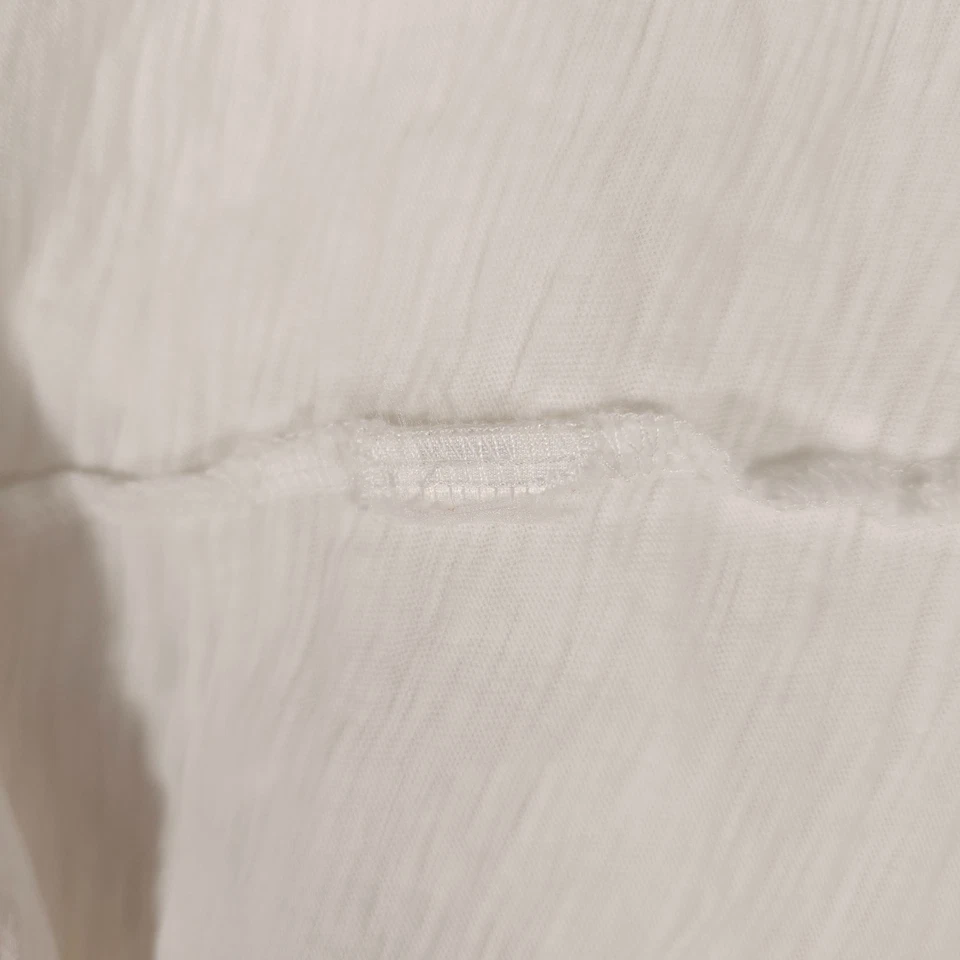 Camisa 7 For All Mankind Para Hombres XXL 2XL Blanca Algodón Slub Cuello en V Bolsillo Camiseta Informal Foto 4 de 4