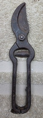 Vintage Drop Forged Steel Pruning Shears Volute Barrel Spring WORKiNG Garden