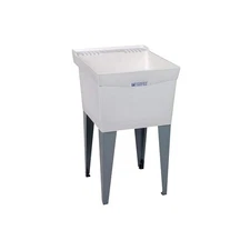 Mustee 19F Utilatub Laundry Tub Floor Mount, 24-Inch x 20-Inch, White