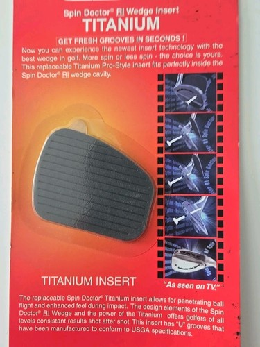 Lot 2 Spin Doctor RI Wedge Insert ~ TITANIUM 53710 ~ More Backspin New & Sealed - Picture 3 of 3