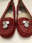 Michael Michael Kors Hamilton Preppy Red Pebbled Leather Moc Loafer Charm 7.5 M — photo 5