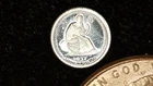 MINIATURE COIN 1837 HALF DIME LIBERTY SEATED NO STARS PROOF LIKE STERLING SILVER