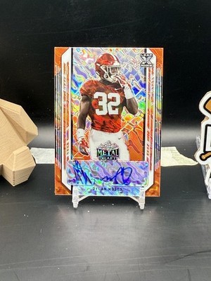 Dylan Moses 2021 Leaf Metal Draft Orange Lava Rookie Auto /7 (JMR)