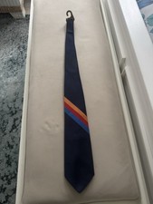 United Airlines Vintage Striped Necktie Navy Blue Pilot Airline Uniform Tie