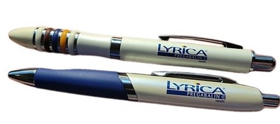 Lot (2) Drug Rep Lyrica Pregabalin Pfizer Collectible Heavy Metal Pen RARE