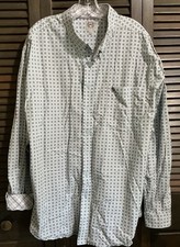 Cinch XXL Western Shirt Geometric Print Light Blue Long Sleeve Button Down NWOT