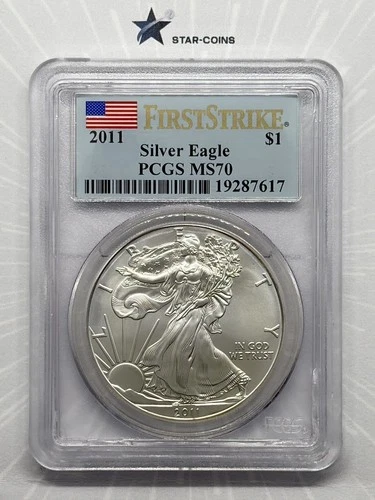 2011 Silver Eagle PCGS MS70 First Strike 25th Anniversary