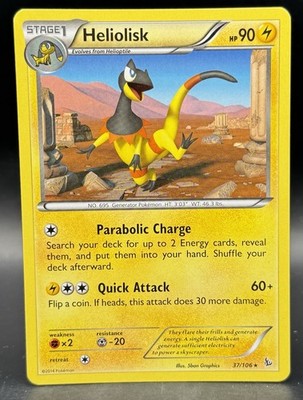 Heliolisk Pokemon Card 37/106 XY Flashfire NM